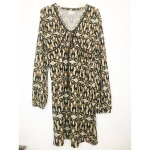 Anthropologie Funky People Floral Dress Size XL Brown Floral Sheath